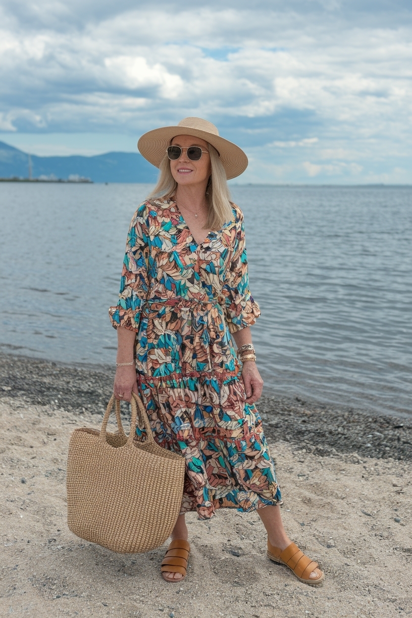 Beach Outfit Ideas Women Over 40: Flattering and Fun outfit idea