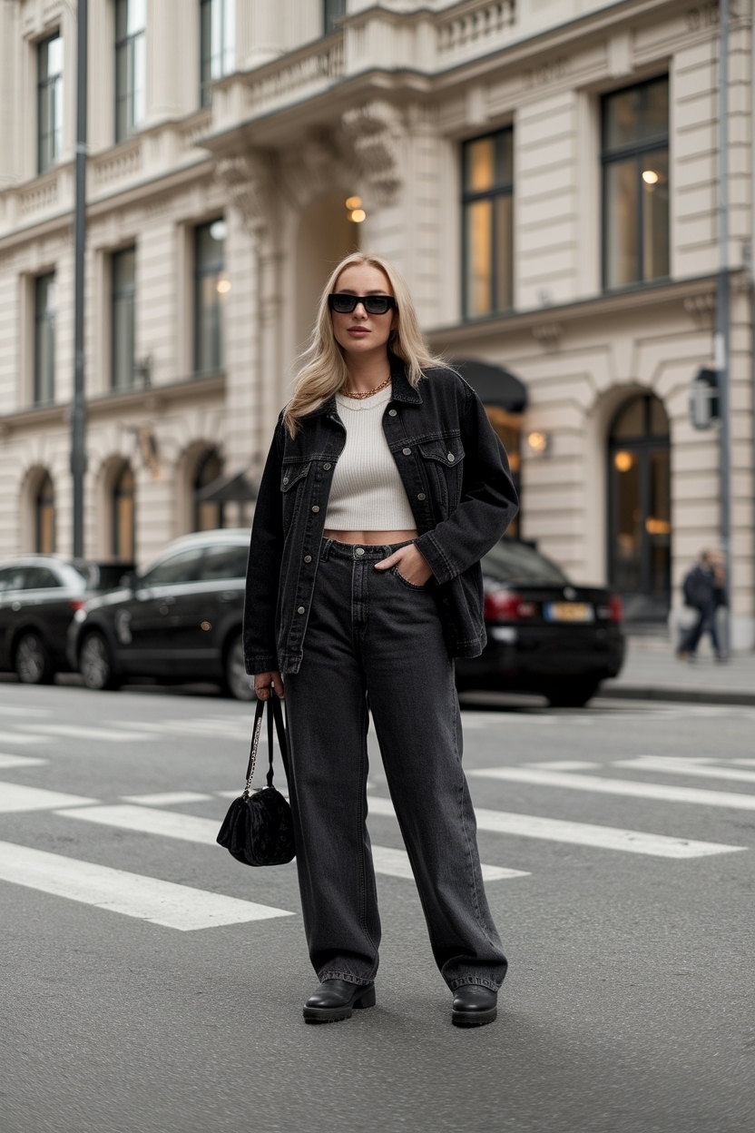 Black Baggy Jeans Outfit for Women: Chic and Versatile Looks outfit idea