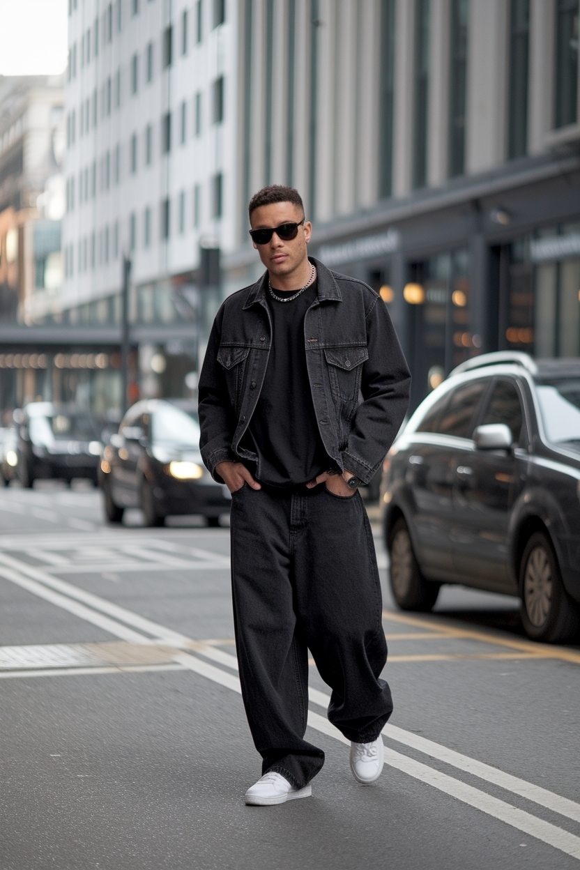 Black Baggy Jeans Outfit Men: A Versatile Wardrobe Essential outfit idea