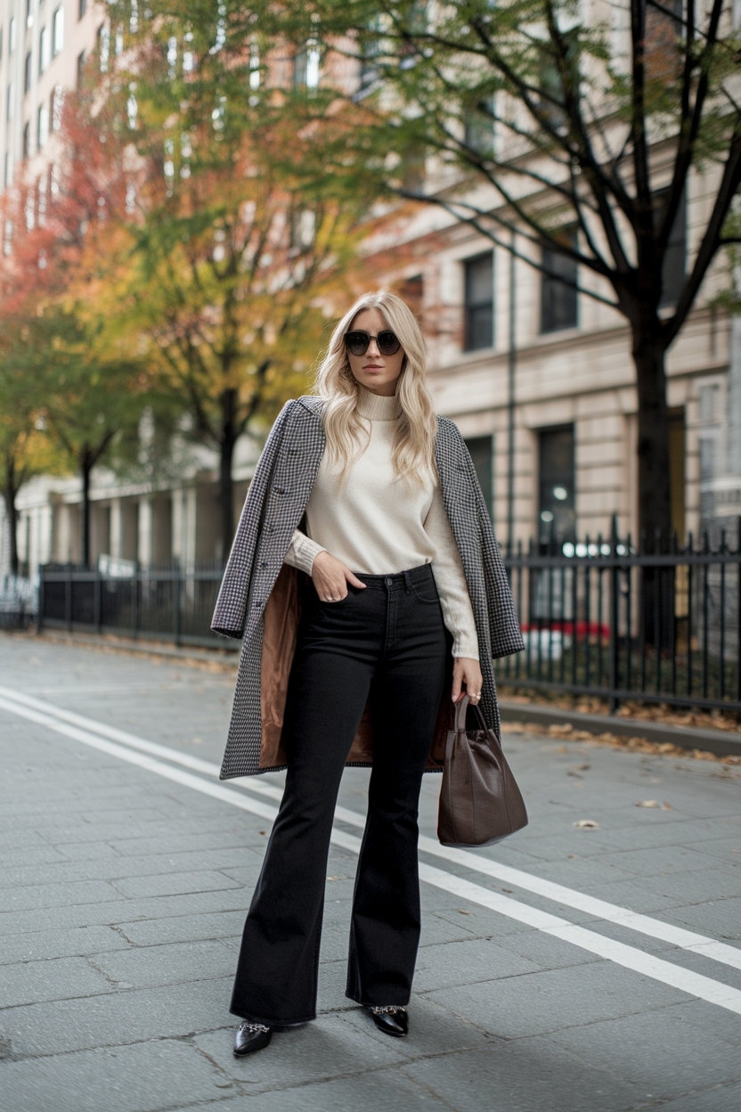 Black Flare Jeans Outfit Fall: Trendy Styles to Try outfit idea