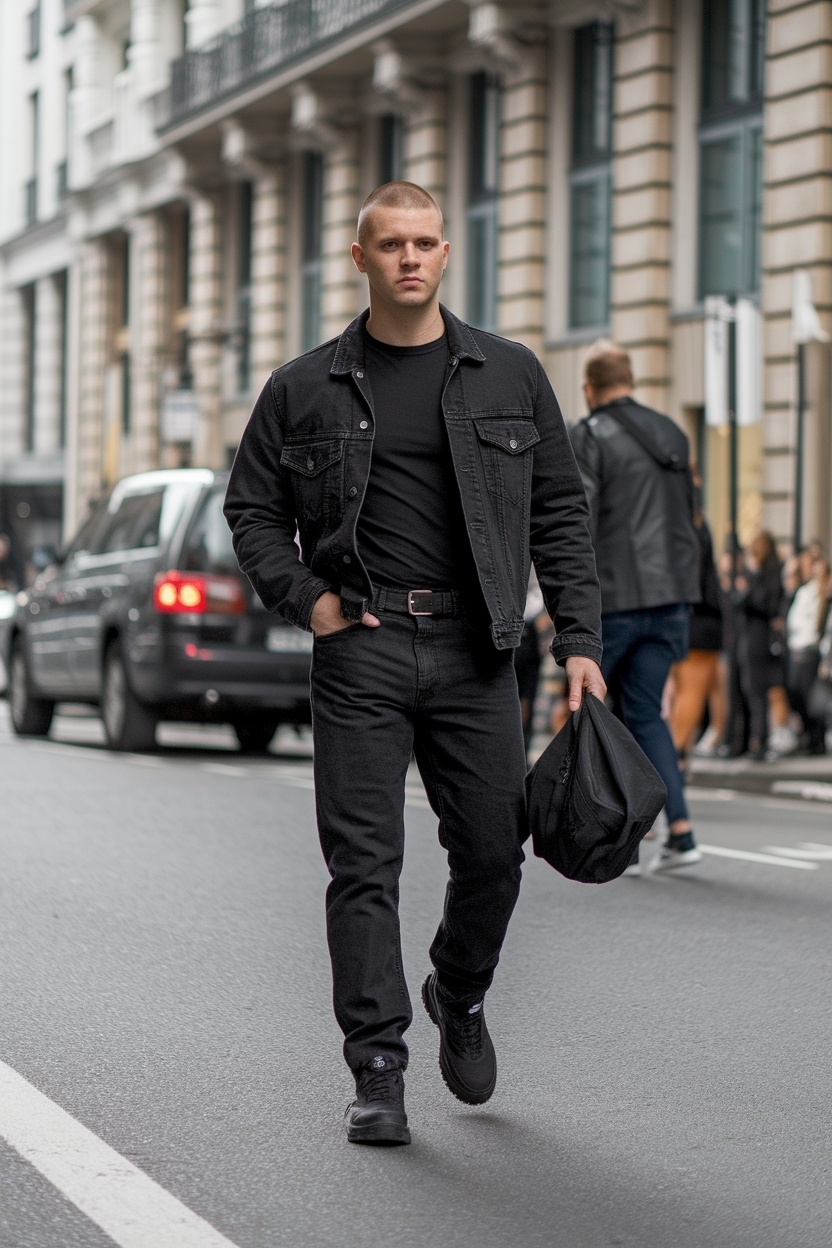 Black Jeans Outfit Mens Street Fashion: Urban Style Essentials outfit idea