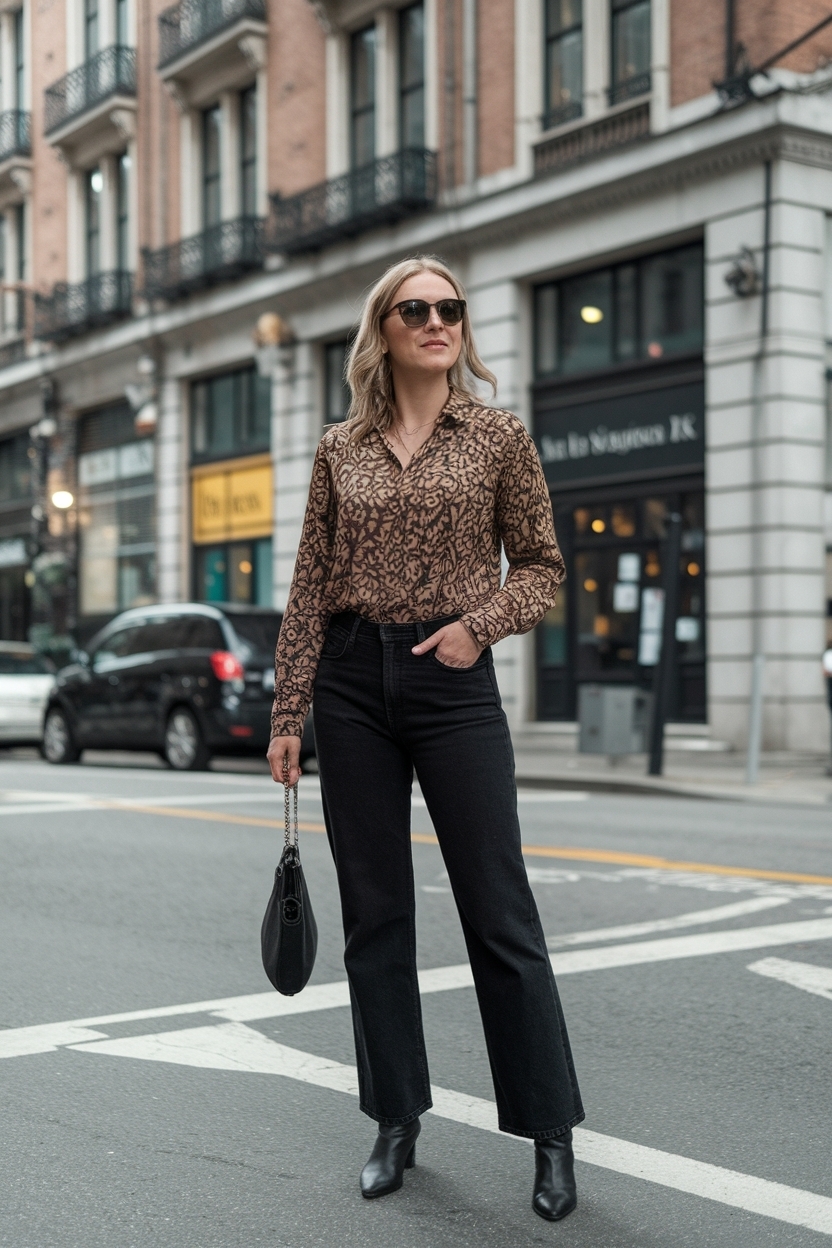 Versatile Black Straight Leg Jeans Outfit Choices outfit idea