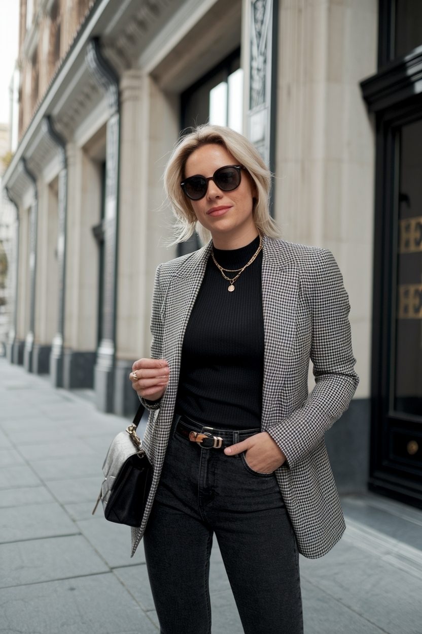 Black Top and Jeans Outfit Classy: Chic Combinations outfit idea