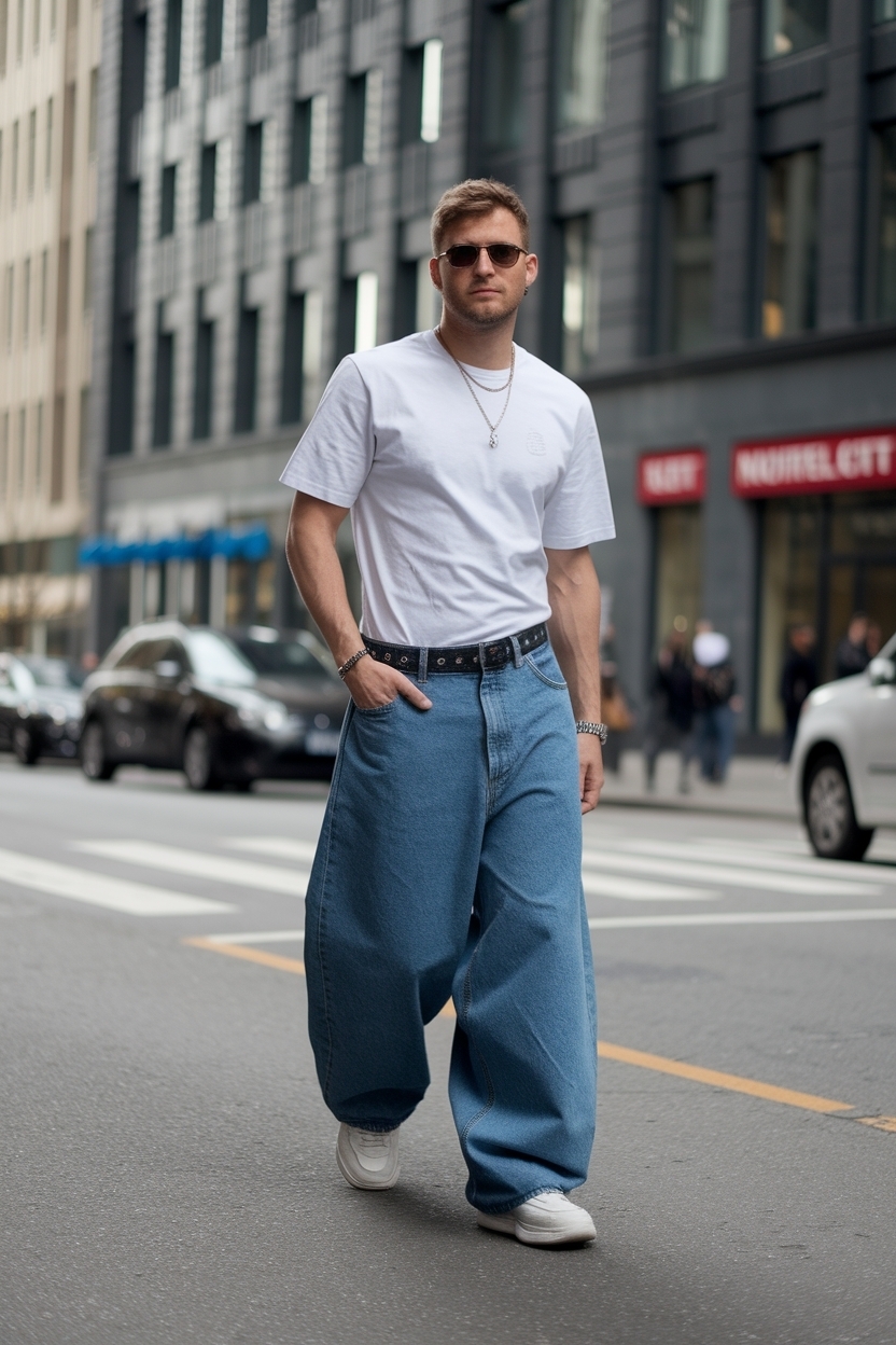 Blue Baggy Jeans Outfit Men: The Ultimate Casual Ensemble outfit idea