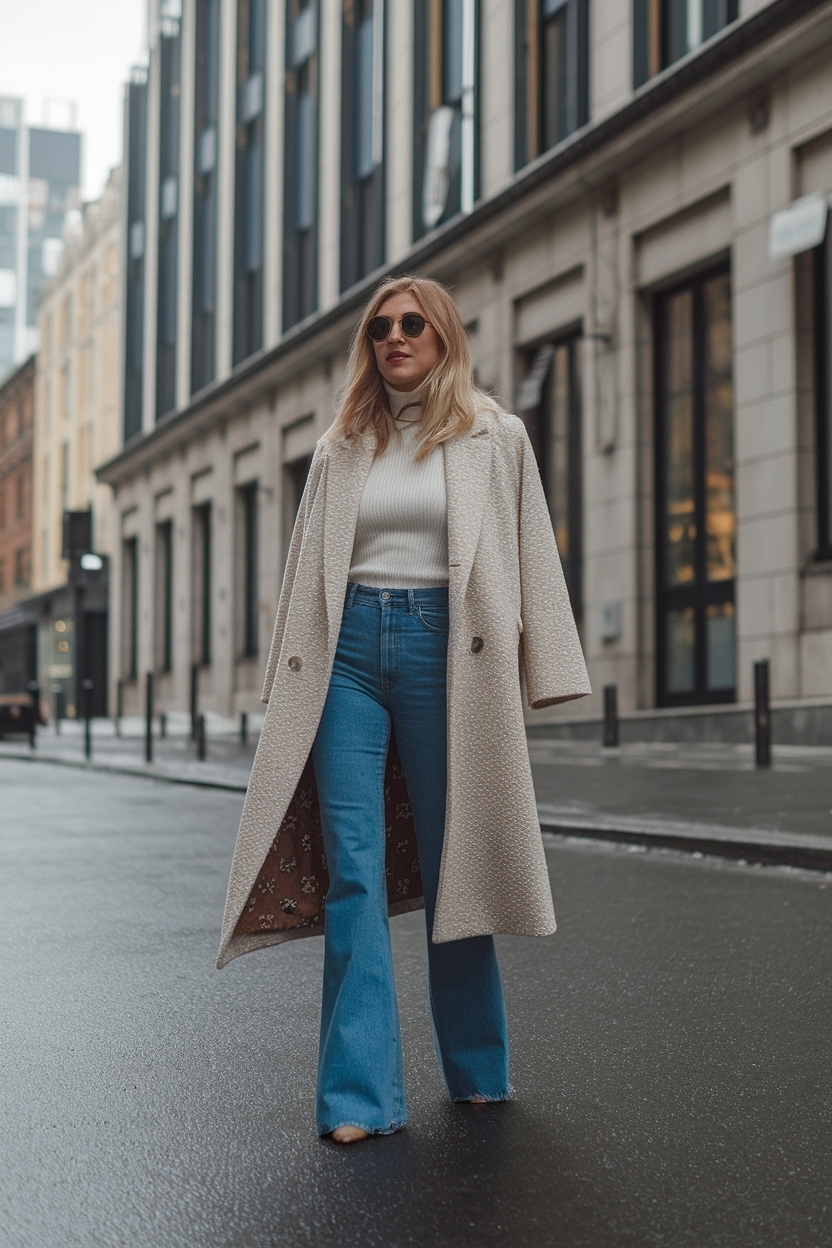 Blue Flare Jeans Outfit Winter: Effortless Style Guide outfit idea