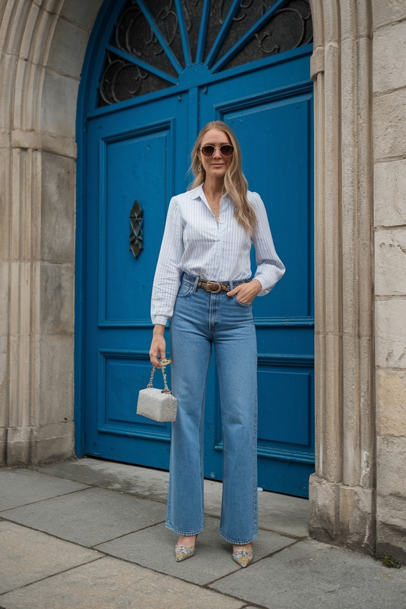 Chic Blue Jeans Church Outfit Women Will Love outfit idea