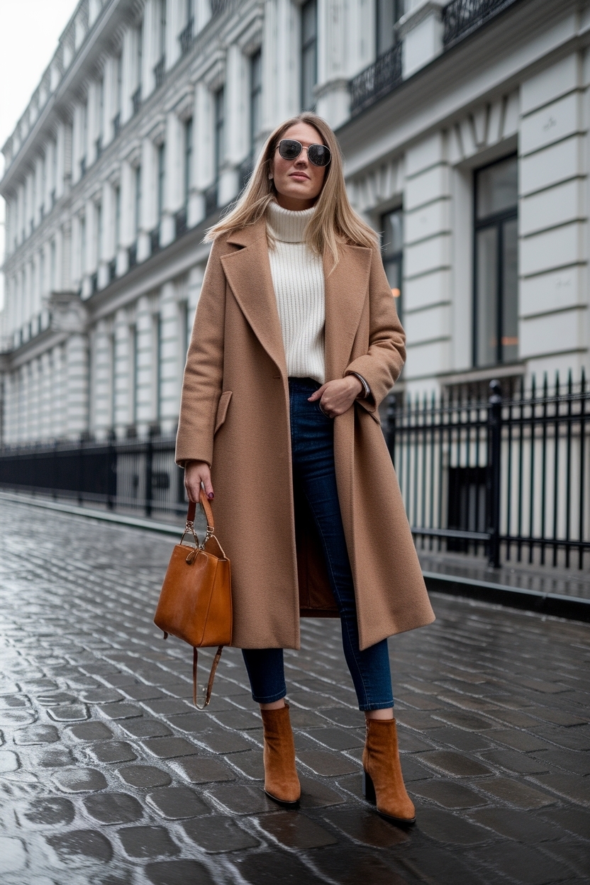 Cozy and Chic: Brown Ankle Boots Outfit Winter Styles outfit idea