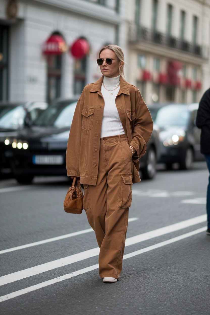 Brown Cargo Pants Outfit Street Style: Chic and Comfortable outfit idea