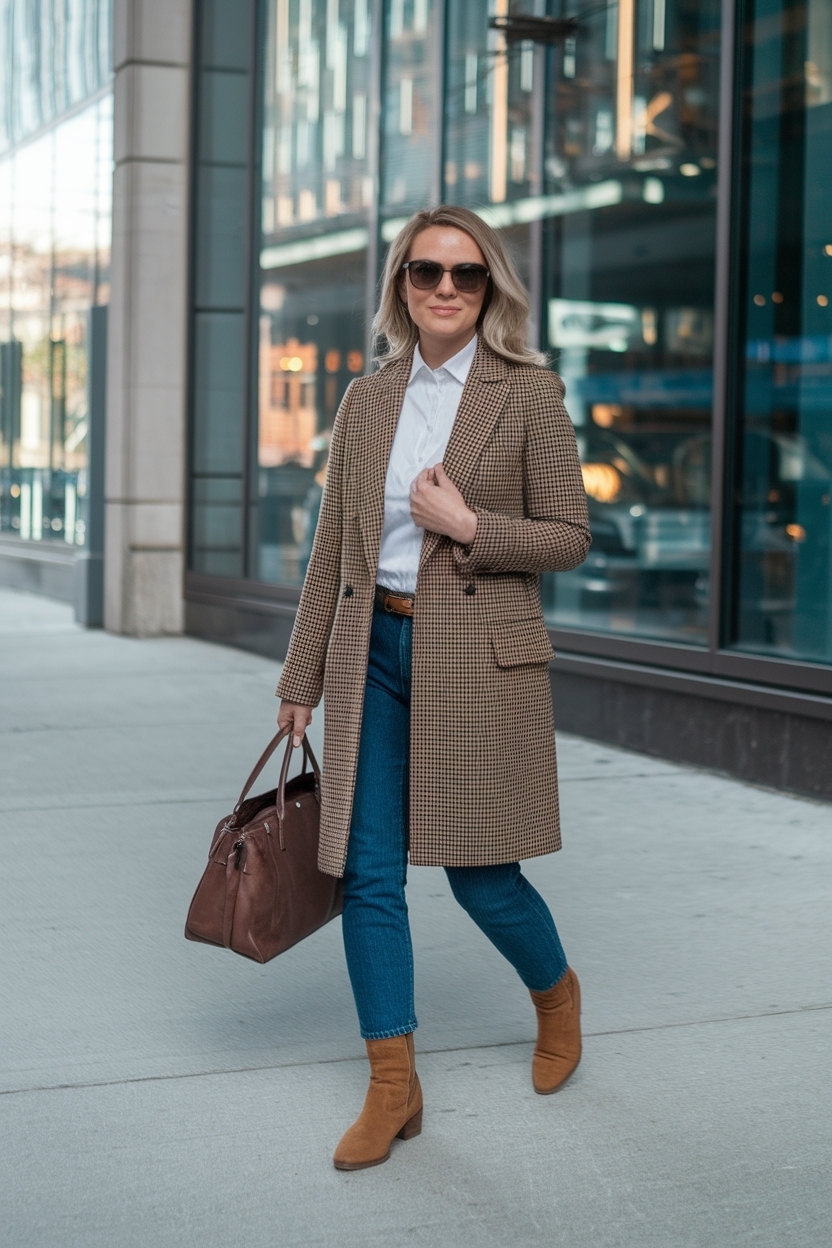 Versatile Business Casual Outfits with Boots for Fall outfit idea