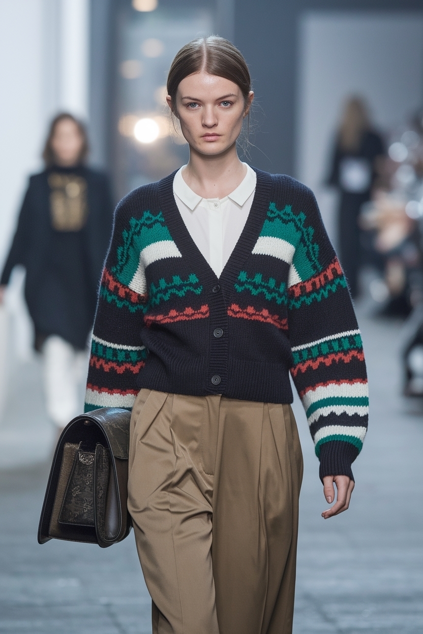 Cardigan and Trousers Outfit Women: Chic Combinations outfit idea