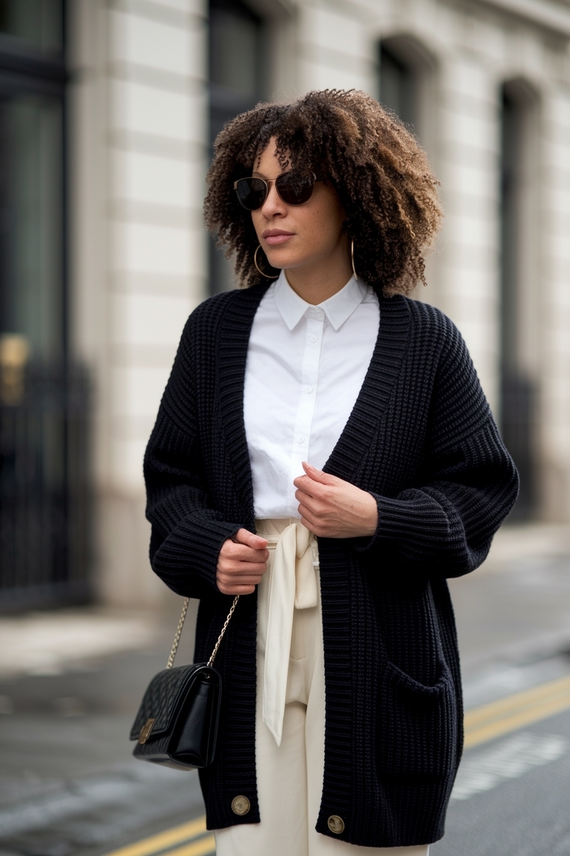 Cardigan Outfit Black Women Elegant: Sophisticated Style Ideas outfit idea