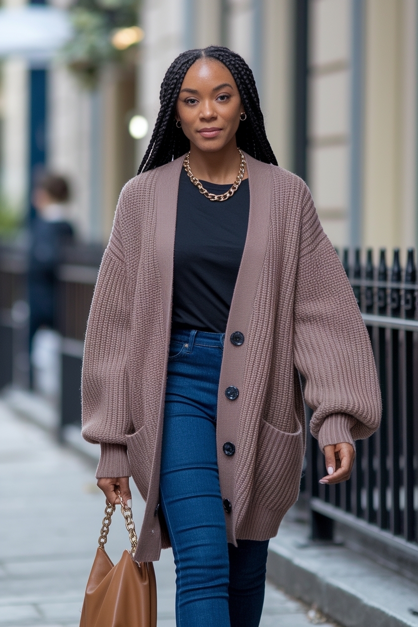 Cardigan Outfit Black Women: Versatile Styles for Every Occasion outfit idea