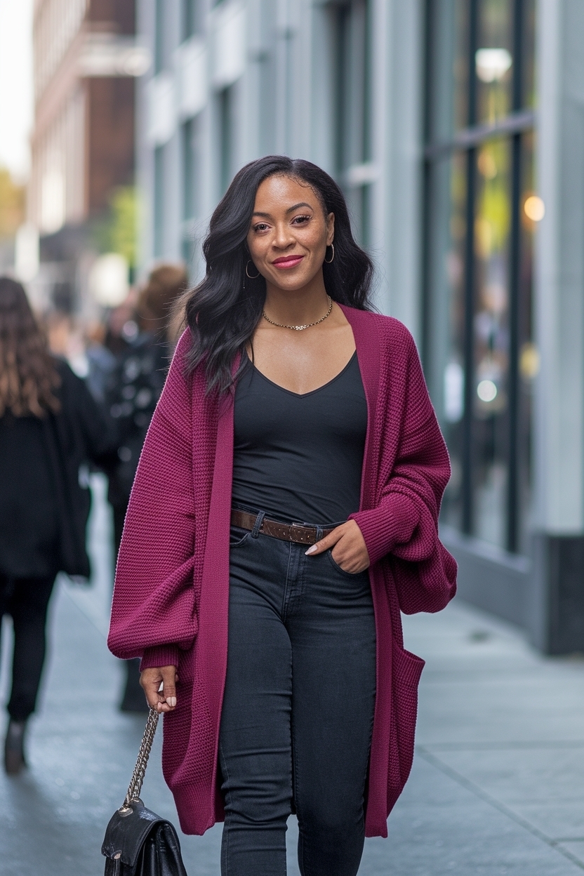 Cardigan Outfit Black Women Party: Fun and Trendy Choices outfit idea