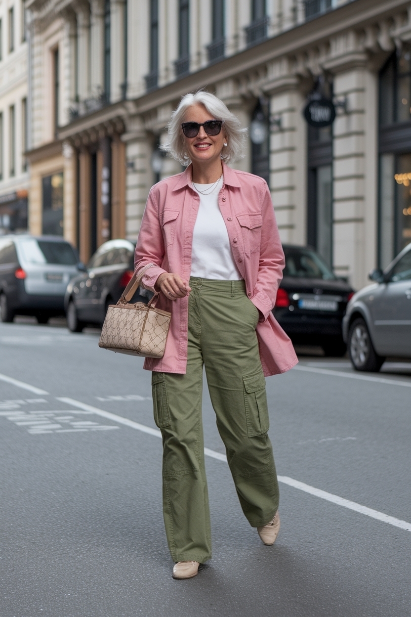 Cargo Pants Outfit for Women Over 50: Age-Defying Styles outfit idea