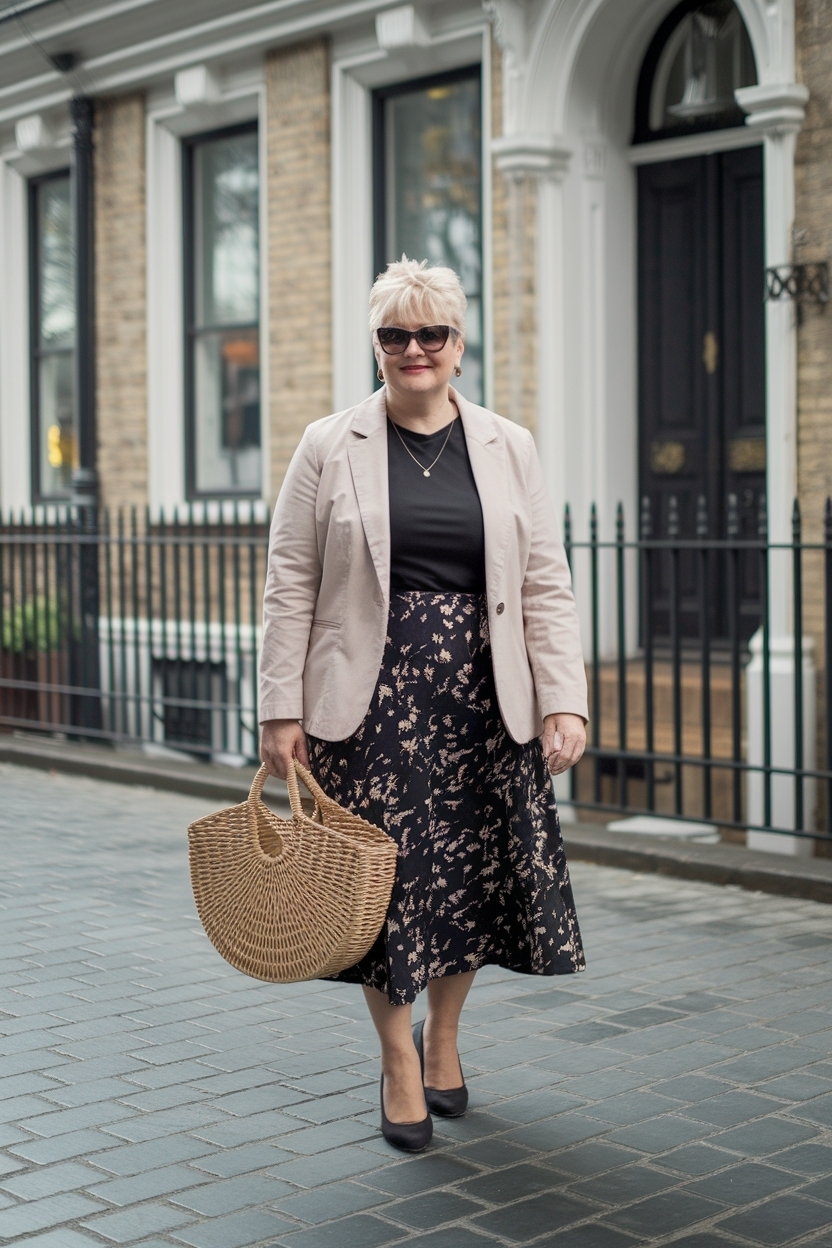 Flattering Casual Outfits for Heavy Women Over 50 to Enjoy outfit idea