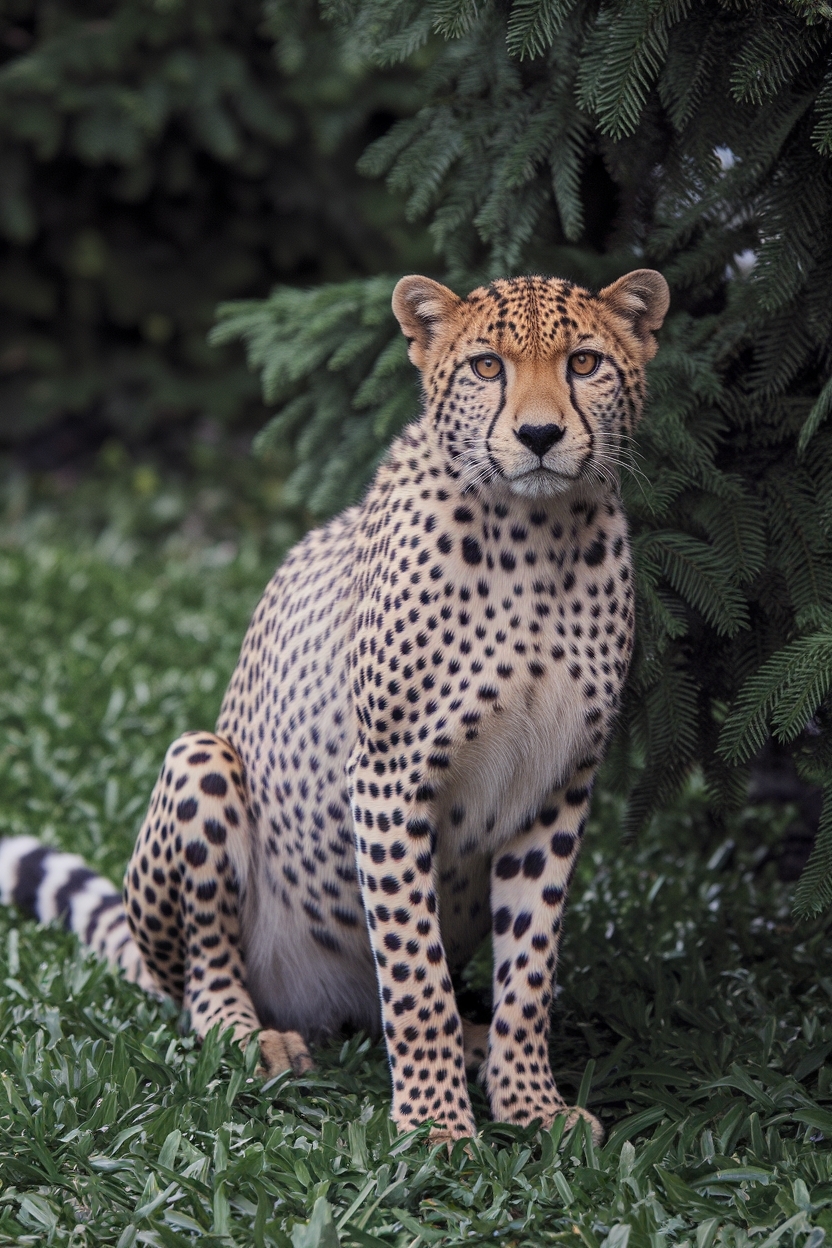 Festive Cheetah Print Wallpaper for a Stylish Christmas