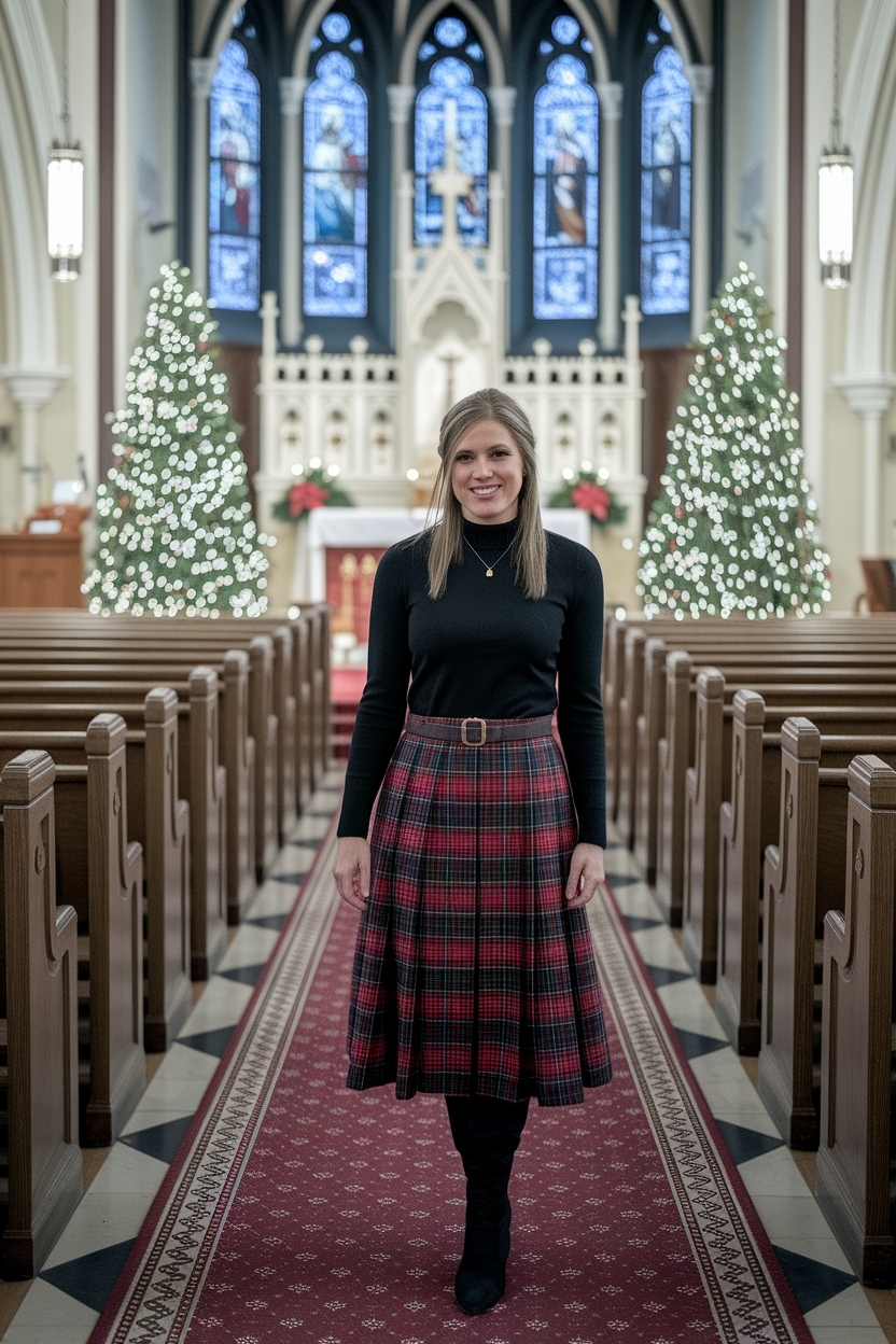 Chic Christmas Eve Church Outfit Inspirations outfit idea