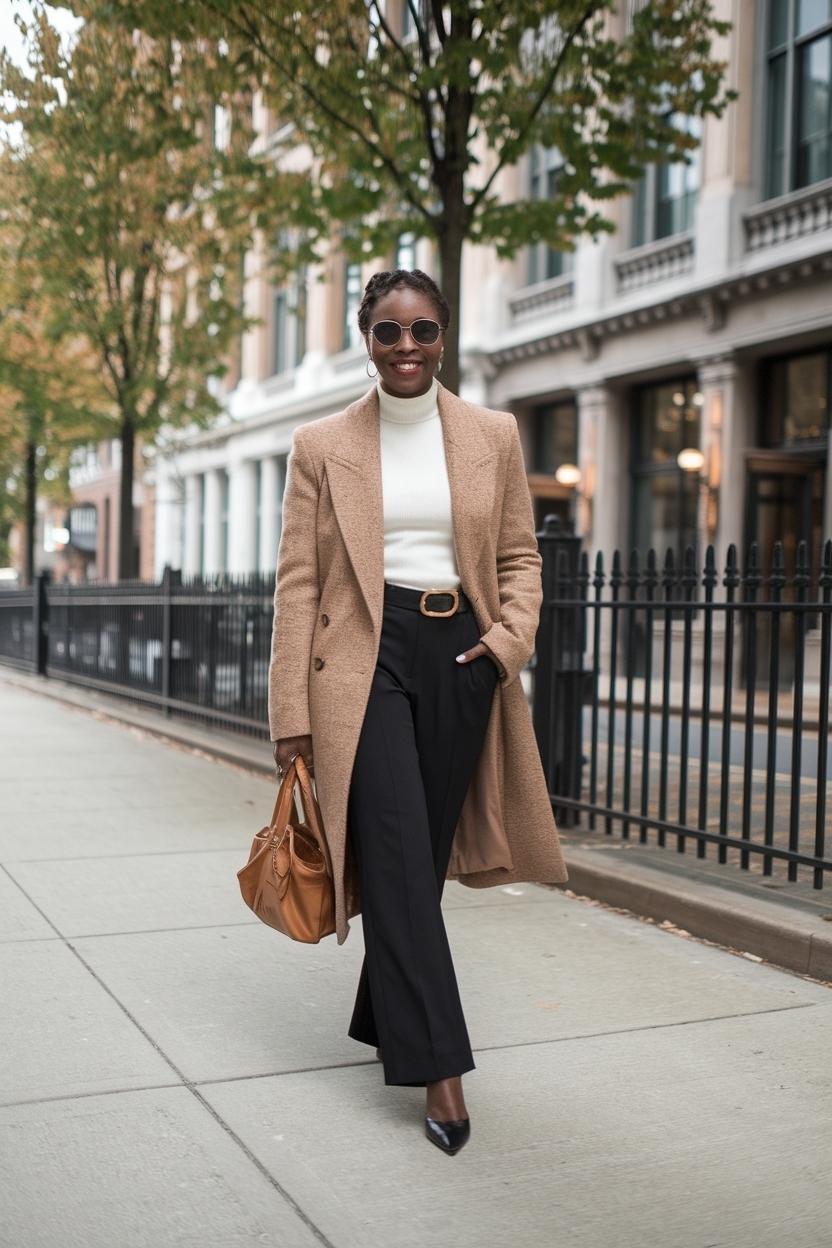 Classy Fall Outfits Black Women: Elegance in Autumn outfit idea