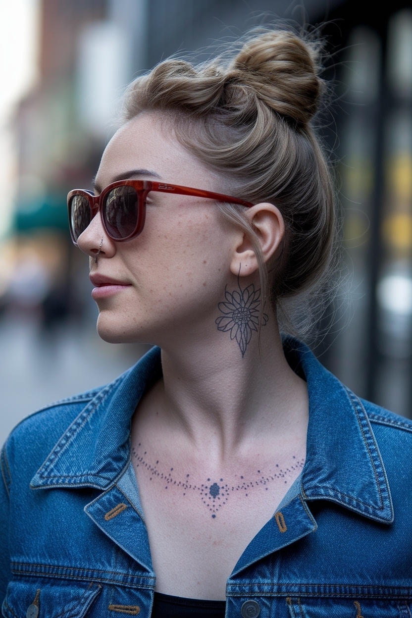 Cute Neck Tattoos for Women to Showcase Your Personality outfit idea