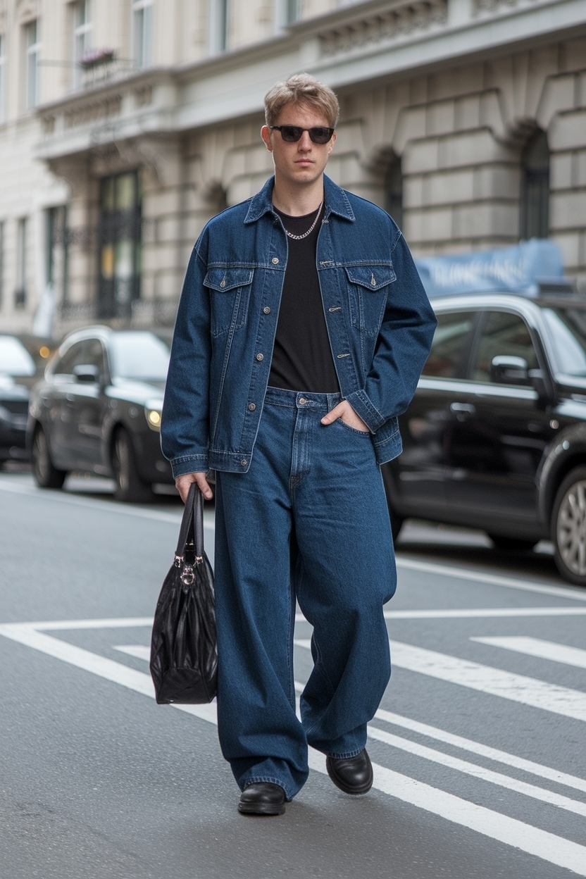 Dark Blue Baggy Jeans Outfit: A Timeless Fashion Staple outfit idea