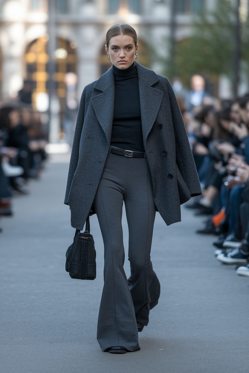 Trendy Dark Grey Flared Leggings Outfit for Every Occasion outfit idea