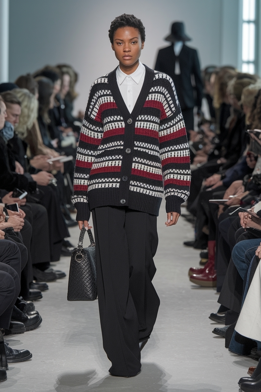 Designer Cardigan Outfit Black Women: Luxury Fashion Choices outfit idea