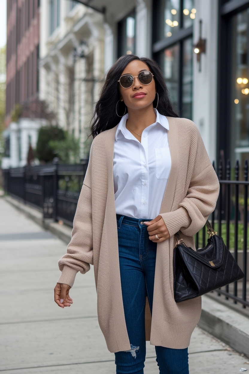 Dressy Cardigan Outfit Black Women: Elevate Your Look outfit idea