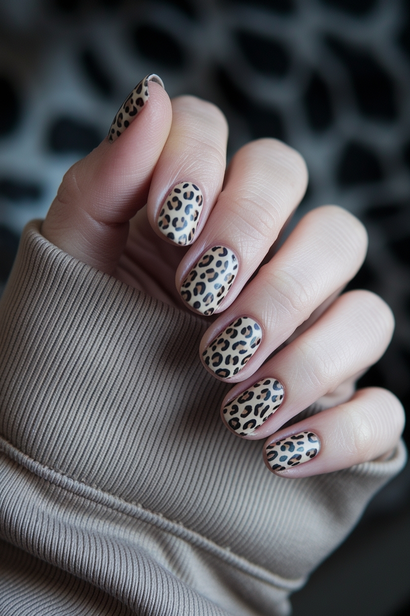 Trendy Fall Cheetah Print Nails to Try This Season