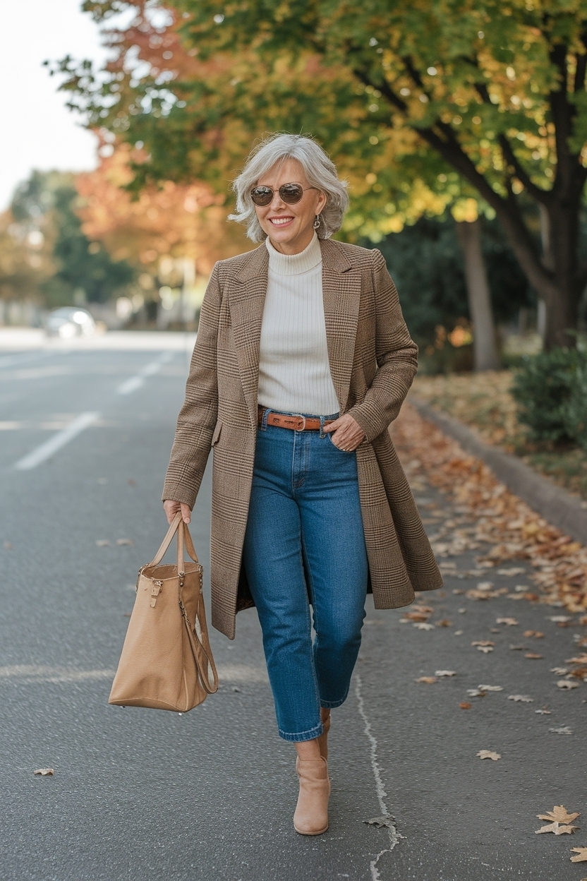 Fall Jeans Outfit for Women Over 50: Timeless Trends outfit idea