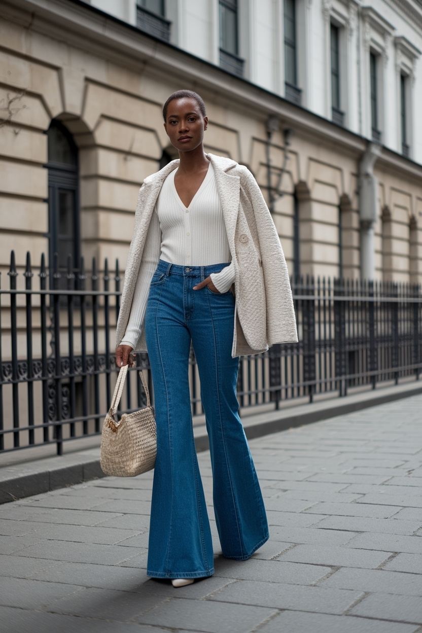 Flare Jeans Outfit Black Woman: Chic and Stylish Ideas outfit idea