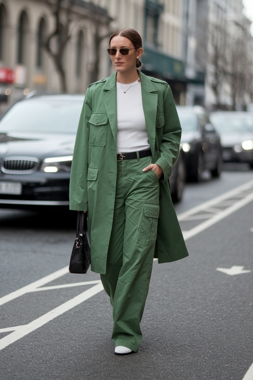 Green Cargo Pants Outfit Street Style: Urban Chic outfit idea