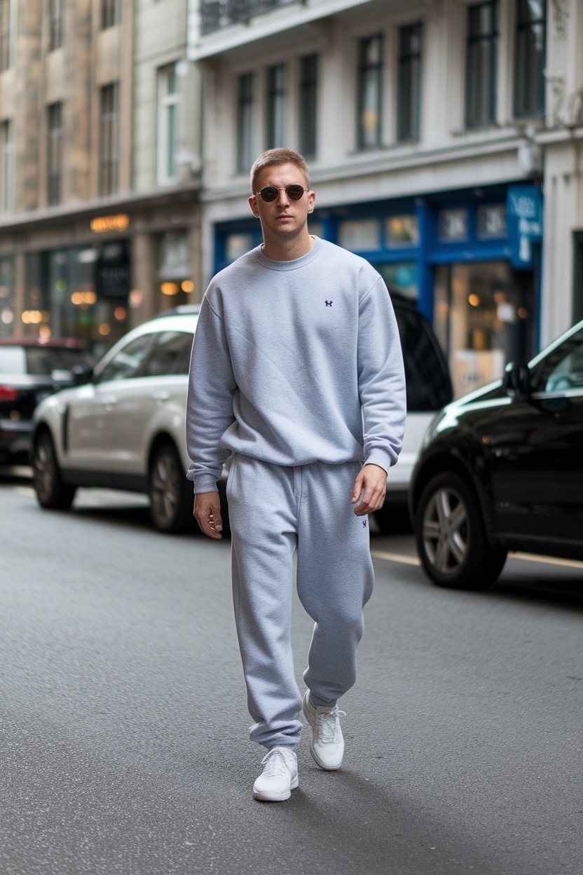 Grey Sweatpants Outfit Men Street Styles: Ultimate Comfort Look outfit idea