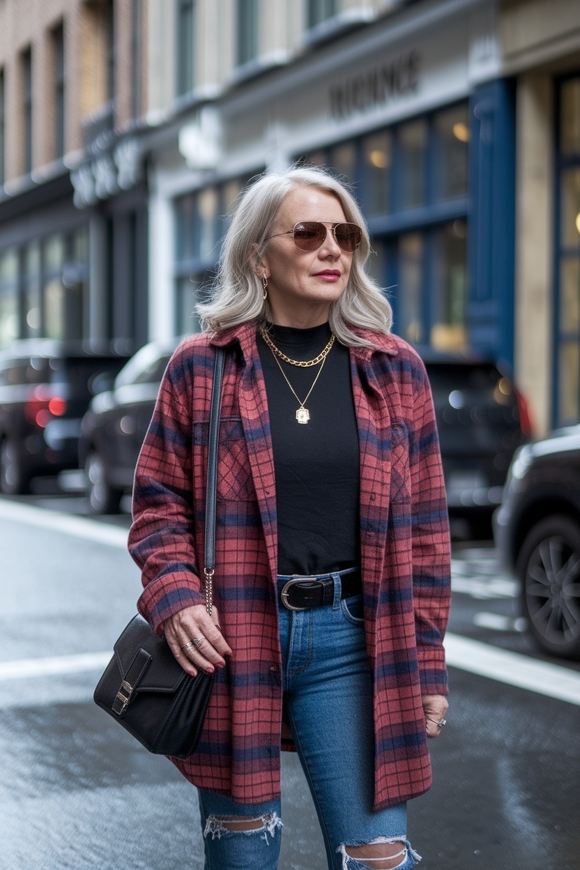Grunge Outfits for Women Over 40: Vintage Vibes outfit idea