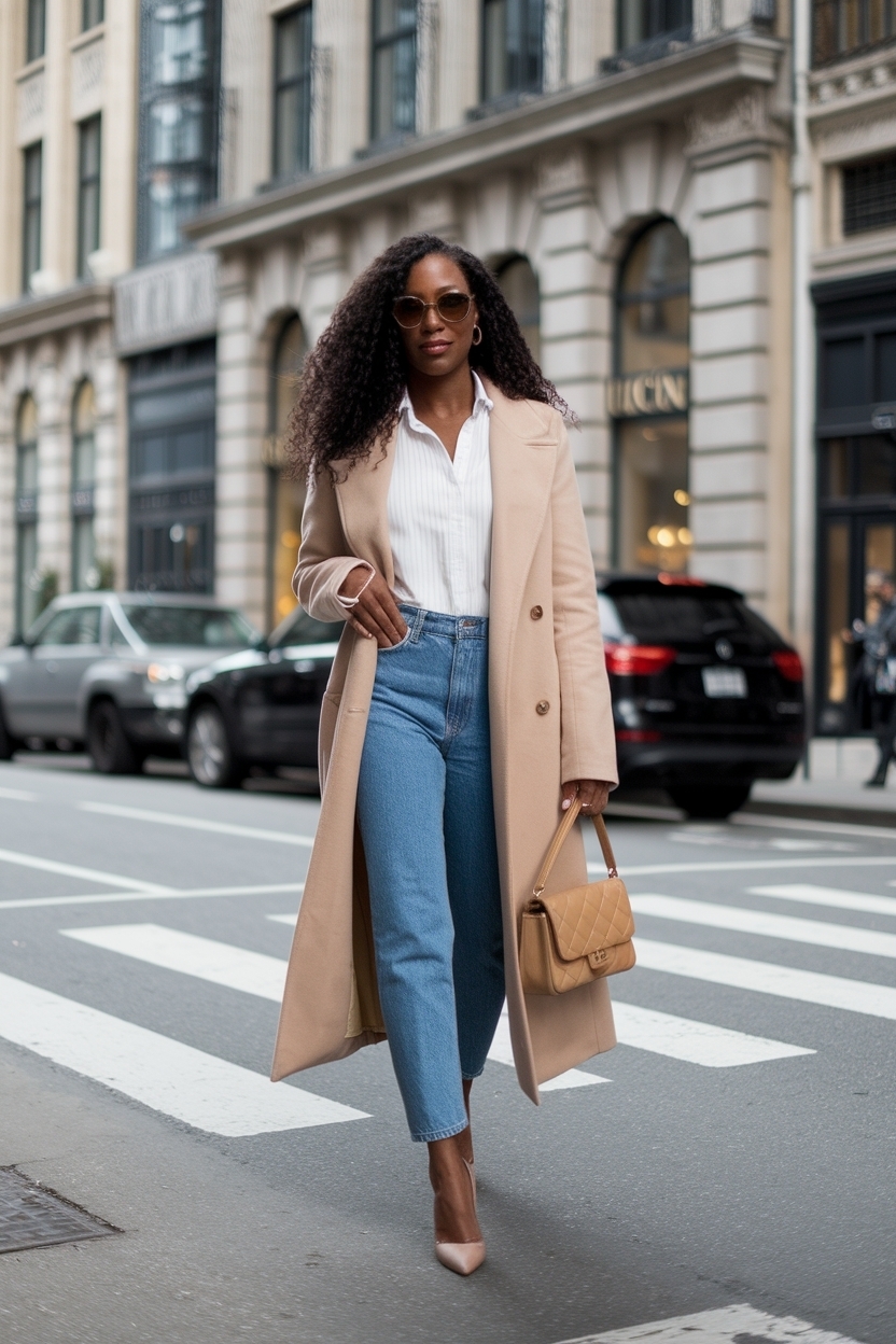 Stylish Jeans and Heels Outfit Black Women Love outfit idea