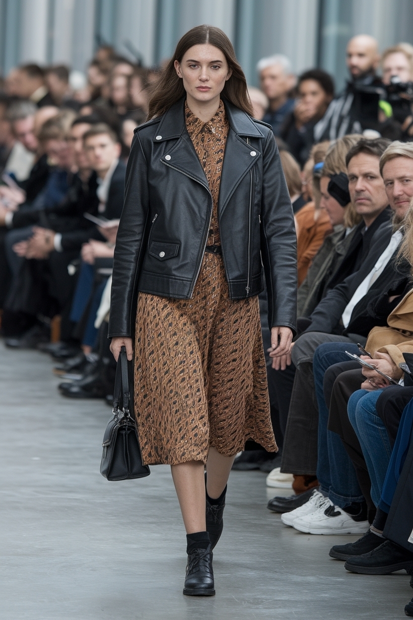 H2: Fashion-forward Leather Jacket and Skirt Outfit Tips outfit idea