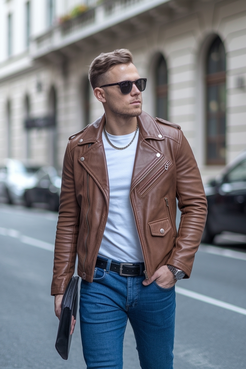 Leather Jacket Outfit Men Aesthetic: Top Styling Tips outfit idea