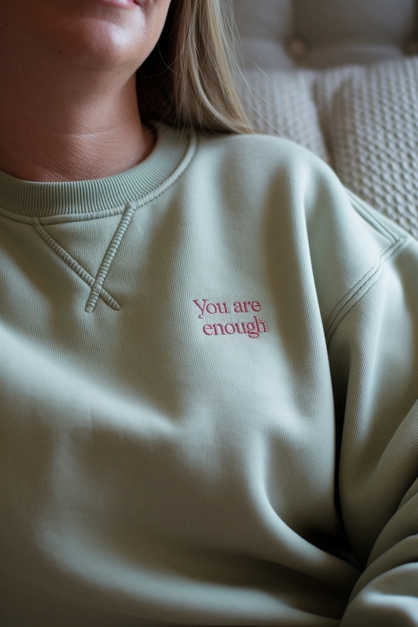 Lifestyle Photo of a Cozy Crewneck Sweat: Perfect for Relaxation outfit idea