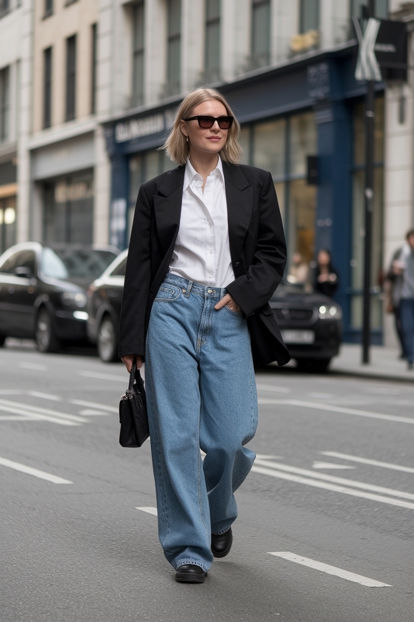 Effortless Low Waisted Baggy Jeans Outfit for All Seasons outfit idea