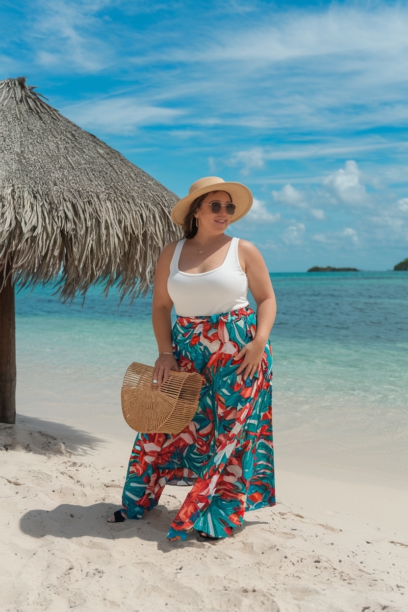 Mexico Vacation Outfits Plus Size: Embrace Bold Colors outfit idea