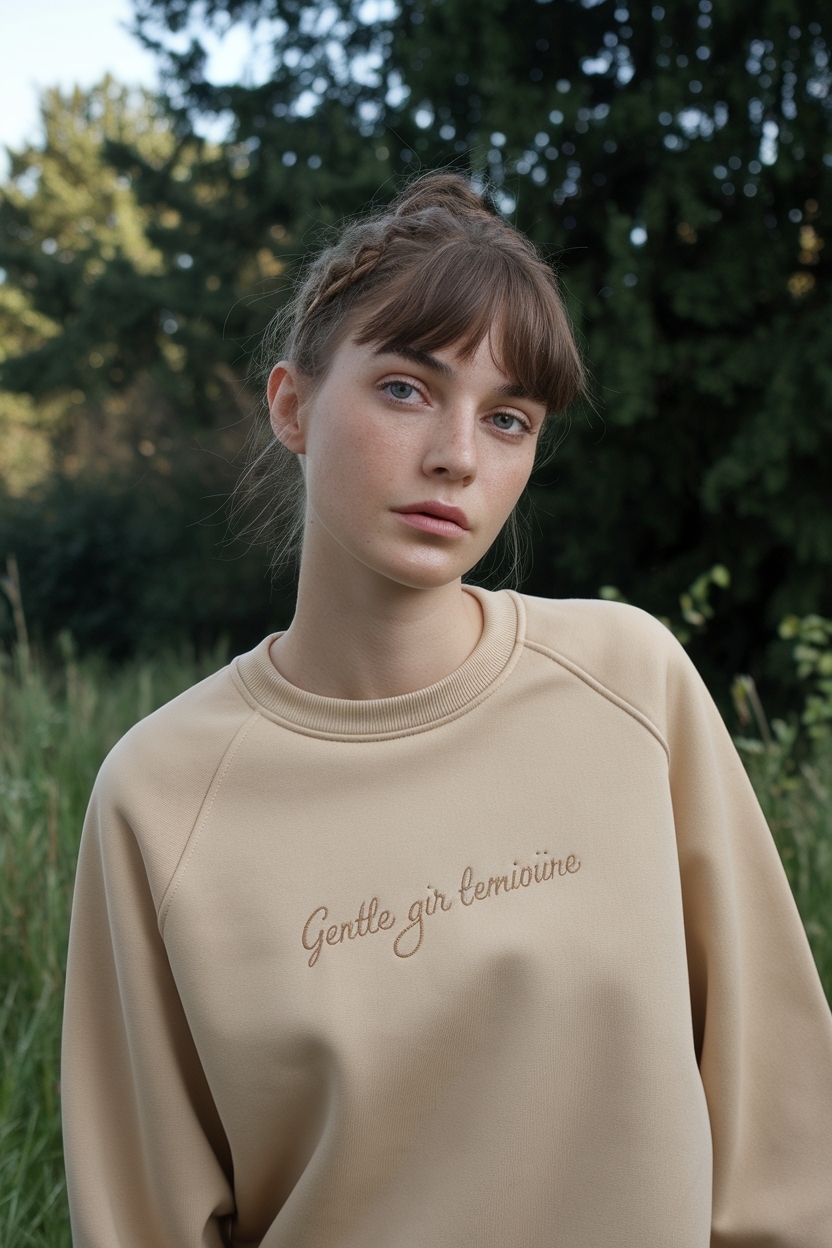 Minimalist Sweatshirt Soft Girl Tone Day: Chic and Simple outfit idea