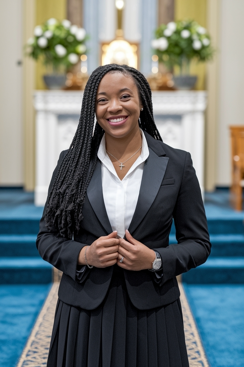 11. Graceful Modest Church Outfit Black Women Can Flaunt outfit idea