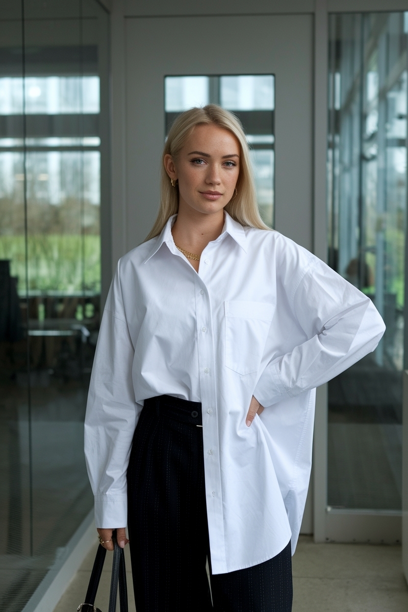 Office Outfits Women Oversized Shirt: Effortless Elegance outfit idea