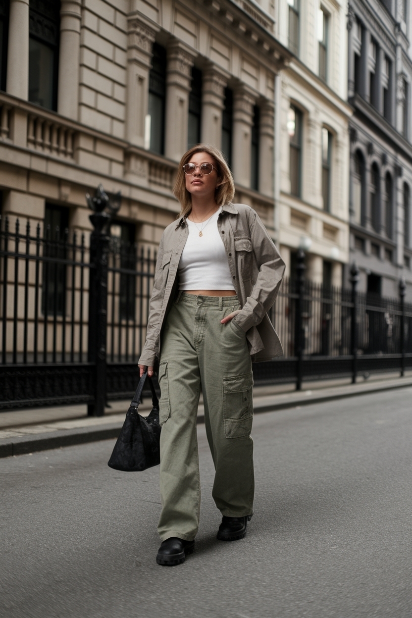 Oversize Cargo Pants Outfit Women: Comfort Meets Style outfit idea