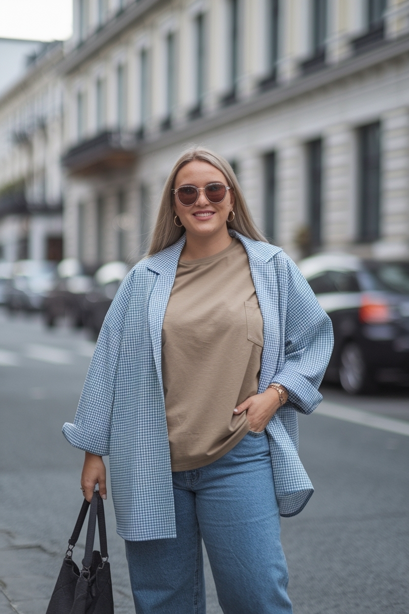 Oversized Tshirt Outfit Women Plus Size for Stylish Comfort outfit idea