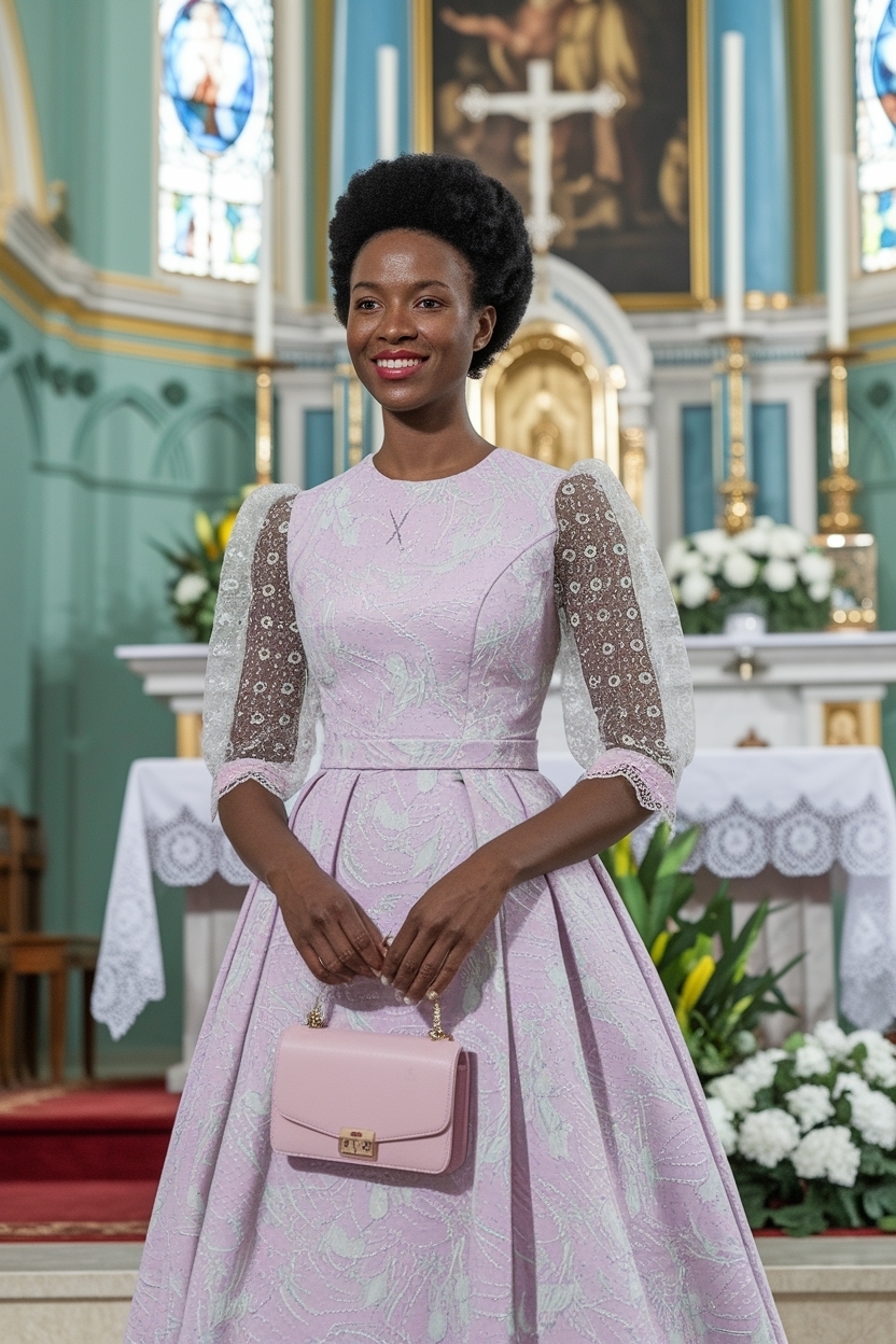 12. Soft Hues: Pastel Church Outfit Black Women Embrace outfit idea