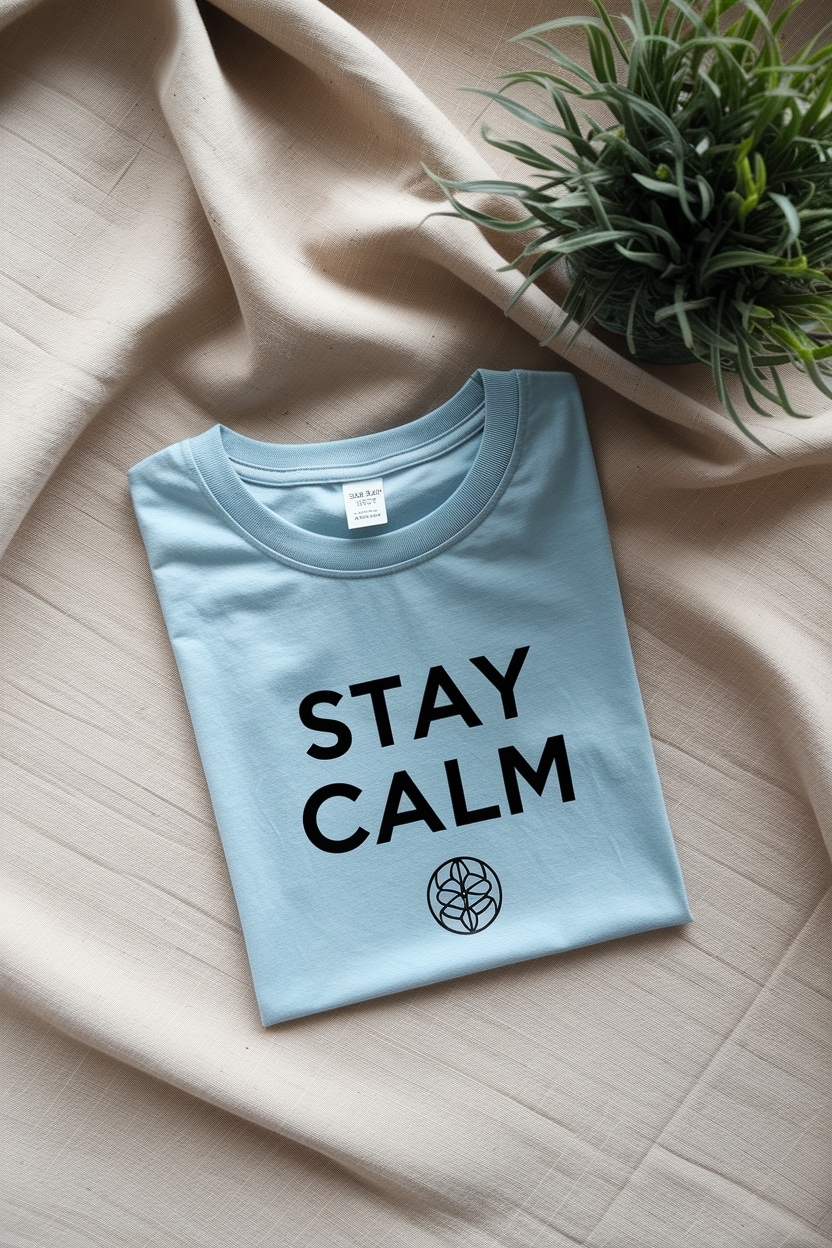 Personalized Minimalist Stay Calm T Shirt Styling Tips outfit idea