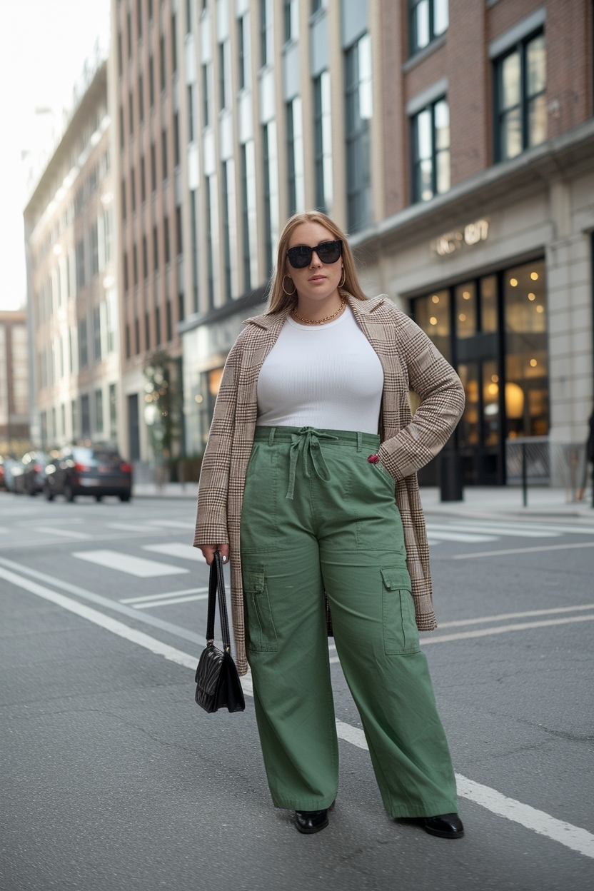 Chic Plus Size Cargo Pants Outfit for Every Body outfit idea