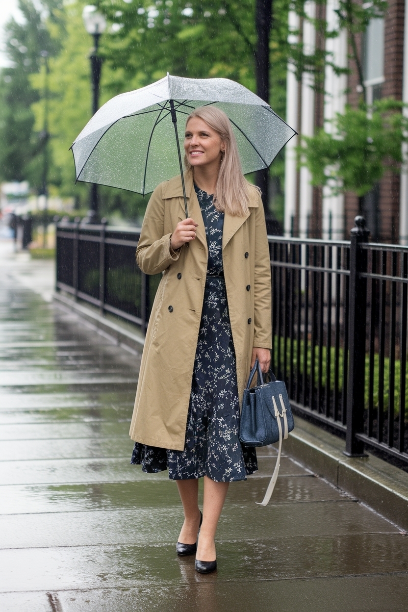 Rainy Day Church Outfit Women: Practical and Chic Options outfit idea