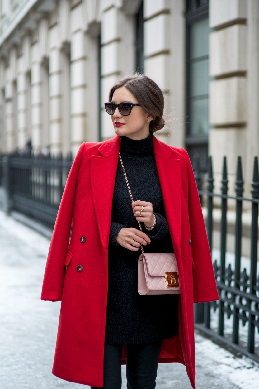 Red Coat Outfit Winter Classy: Make a Bold Statement outfit idea