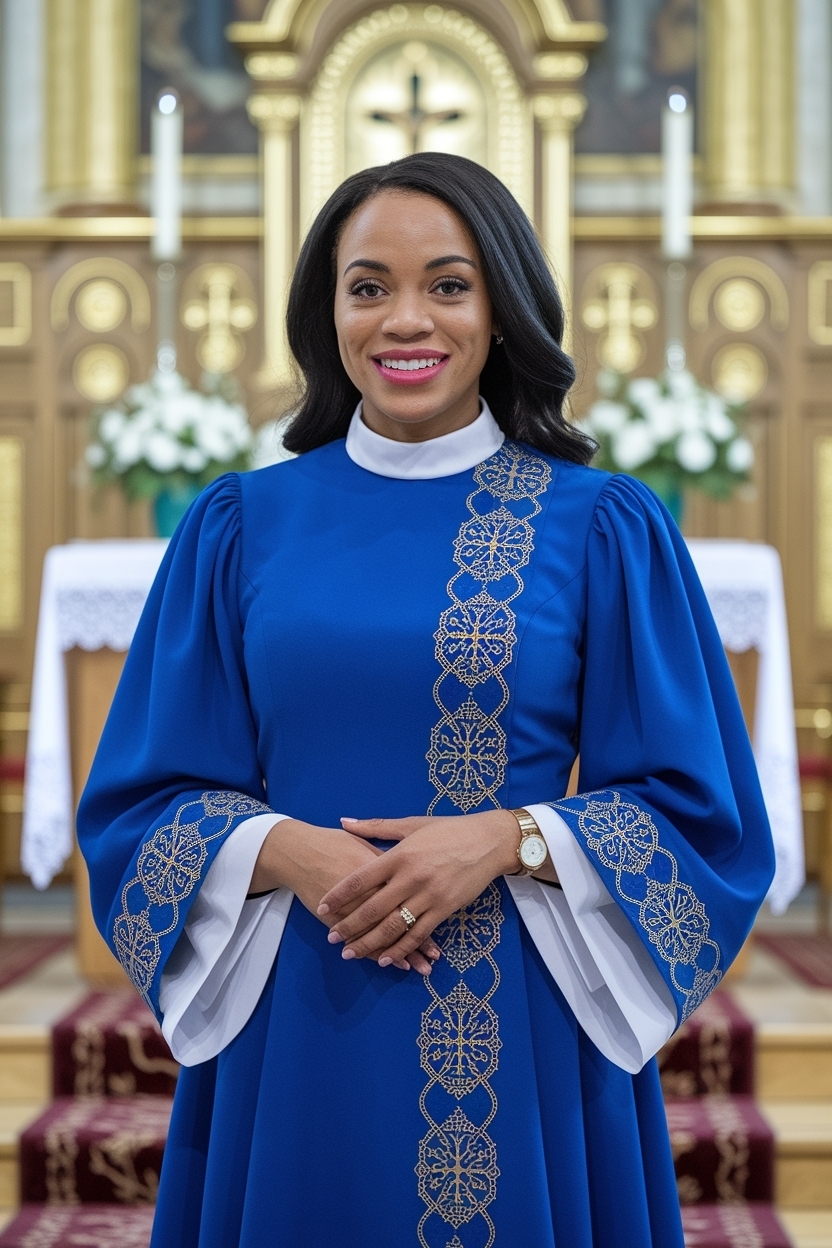 Chic Royal Blue Church Outfit Black Women Should Try outfit idea